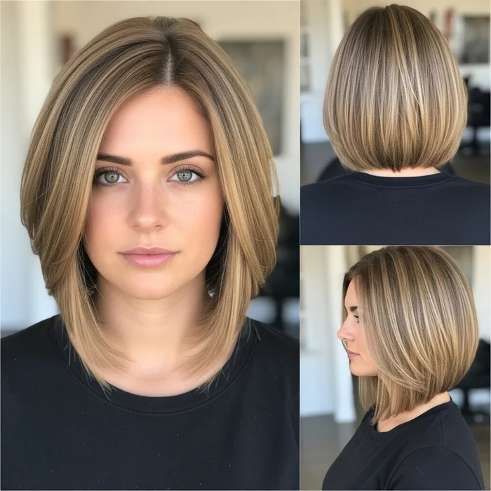 Angled Bob With Subtle Highlights