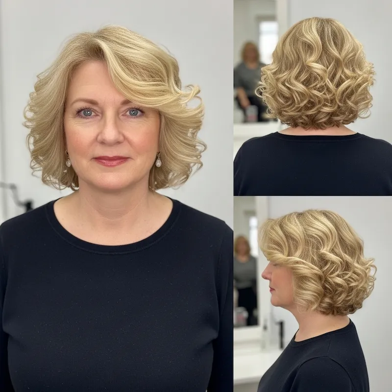 Blonde Old Hollywood Curls