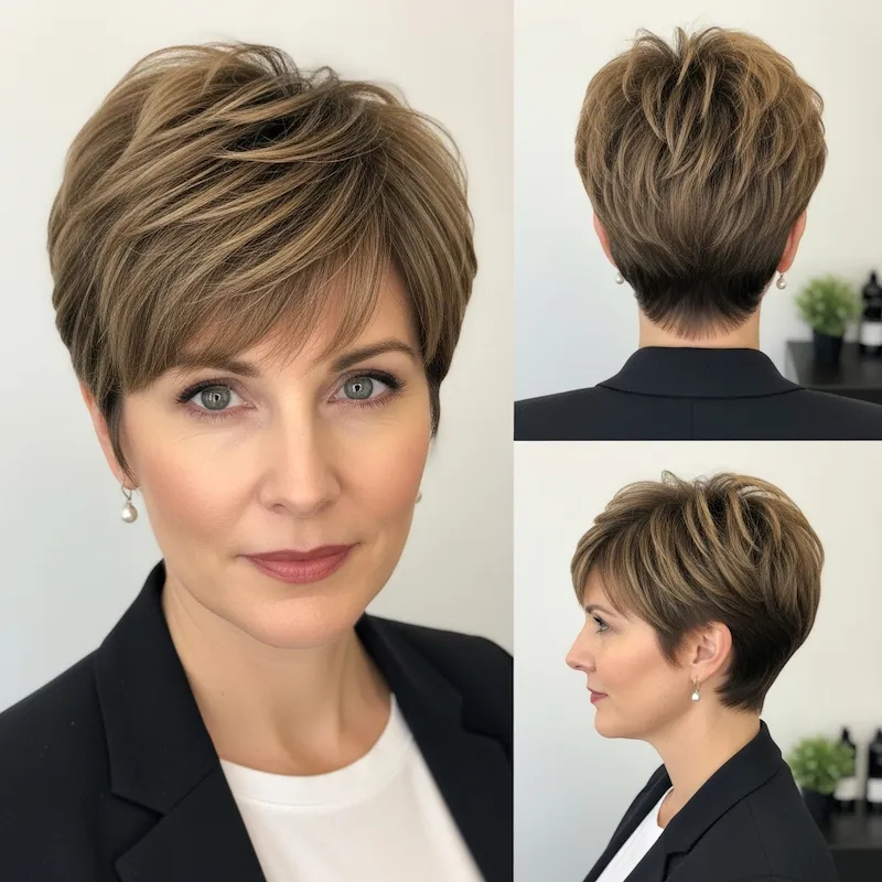Pixie With Bangs And Textured Top