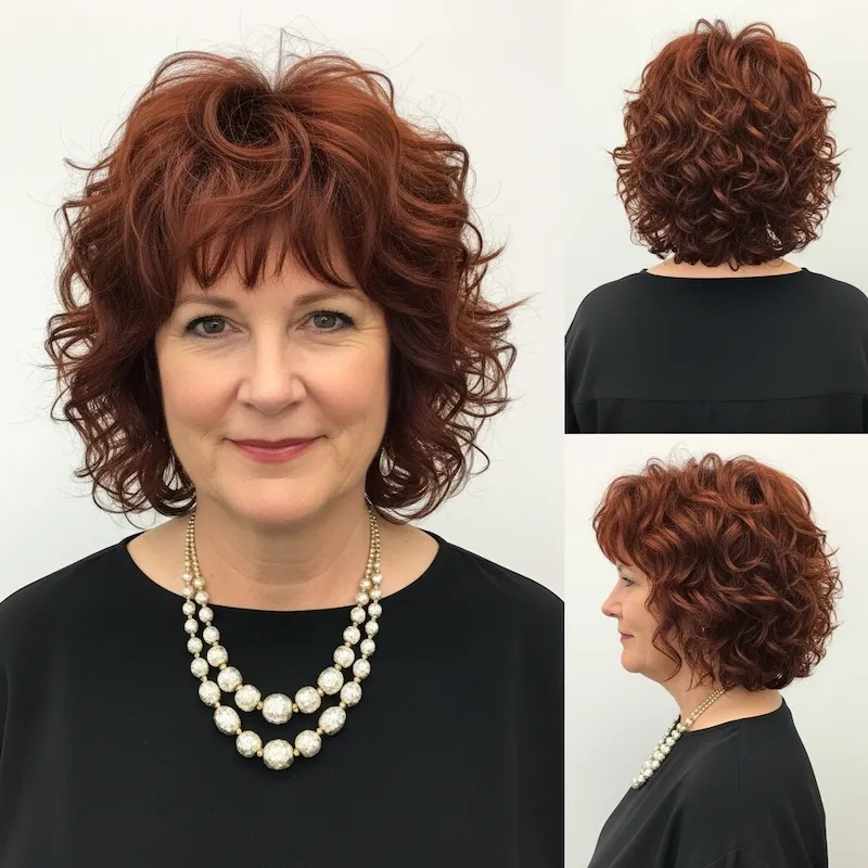 Copper Curly Shag