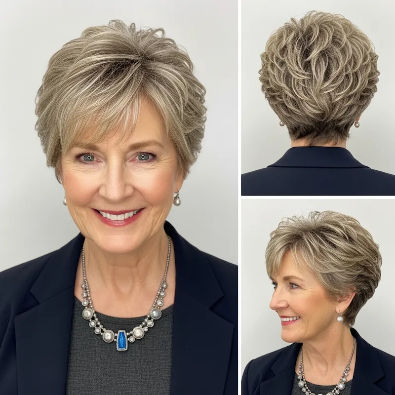Wispy Grown-Out Curly Pixie