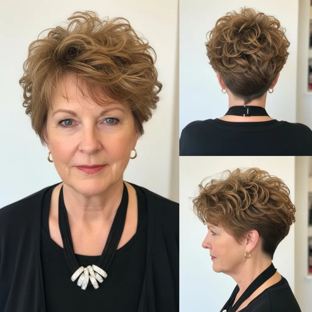 Curly Tousled Top with Undercut