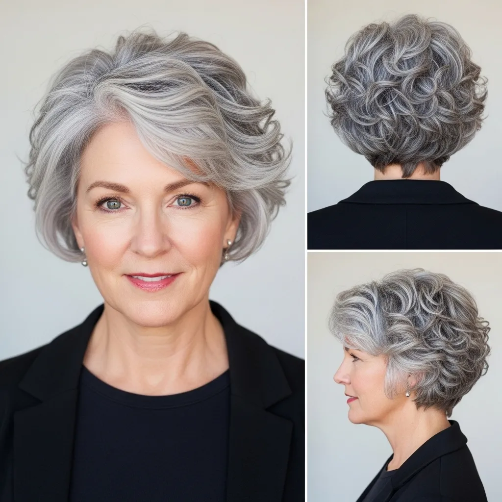 Short Silver Curls