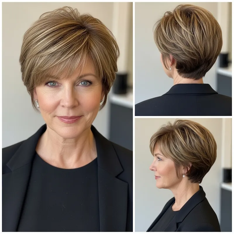 Volumized Pixie With Bangs And Flipped Ends