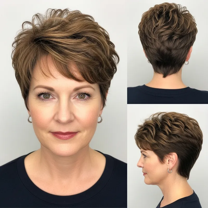 Short Curly Pixie