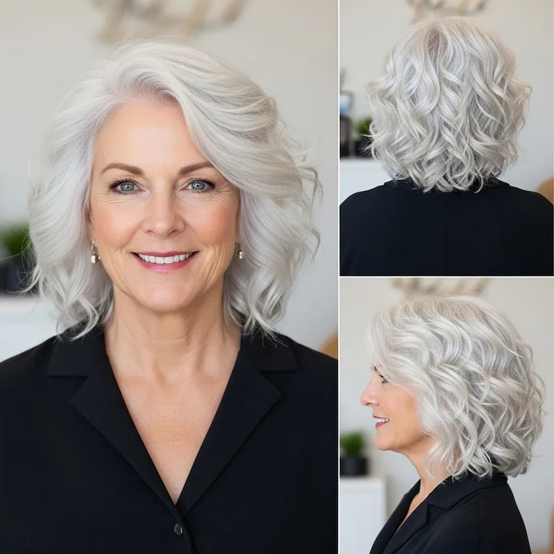 Platinum White Curls