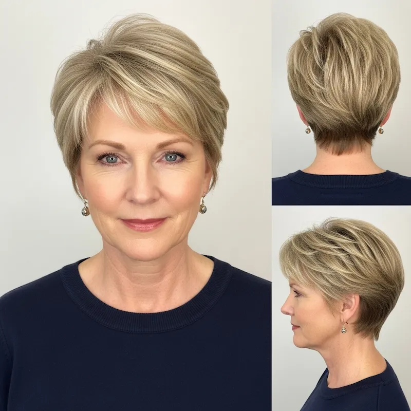 haircuts for fine hair over 50 pixie cuts hairstyles for older women 2025