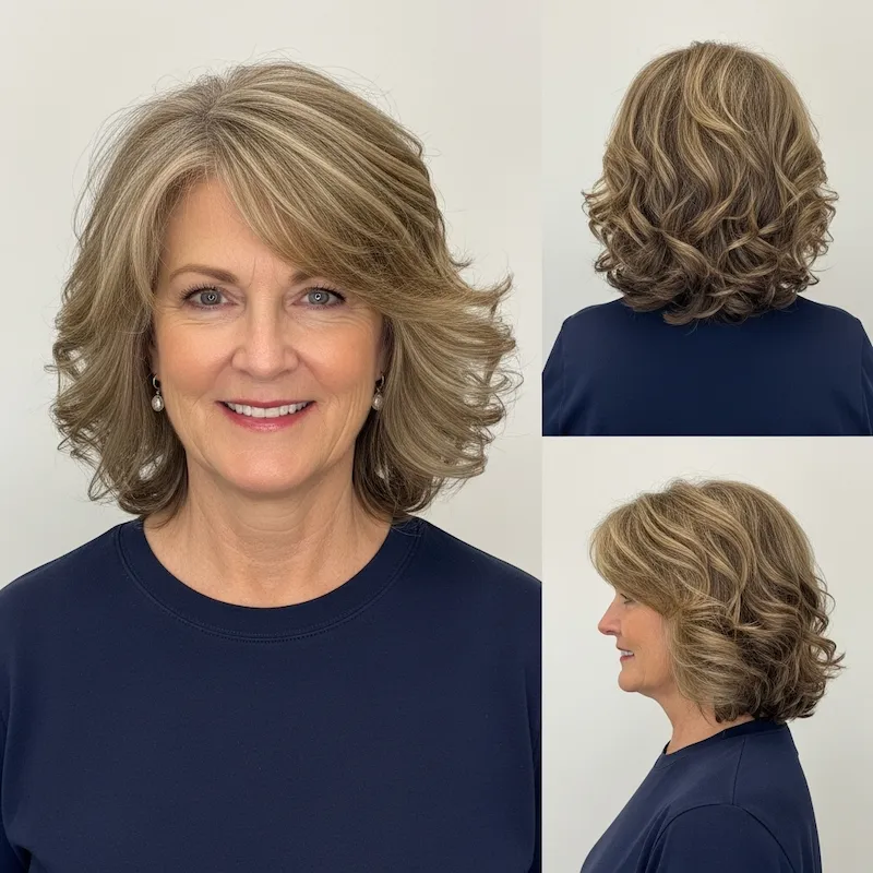 .Layered Lob (Long Bob) with Volume