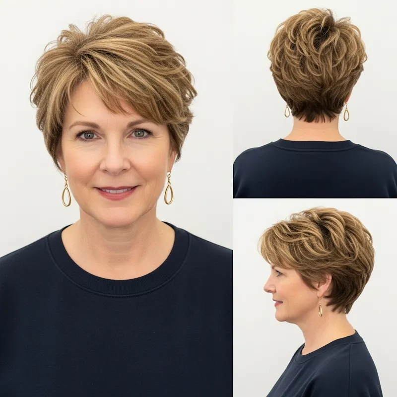 Curly Tapered Pixie