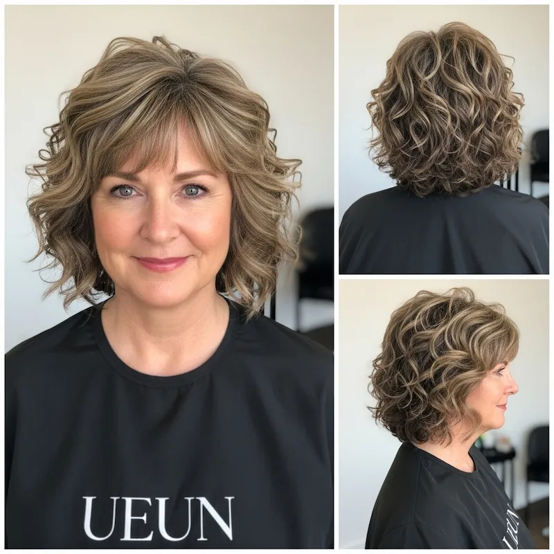 Layered Curly Bob