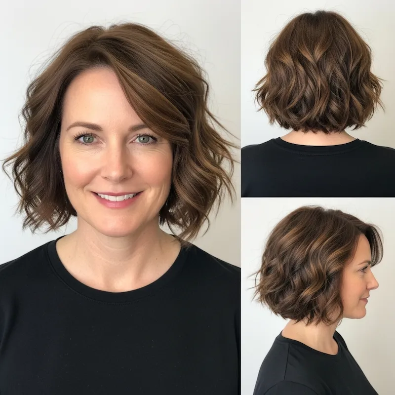 Tousled Wavy Bob