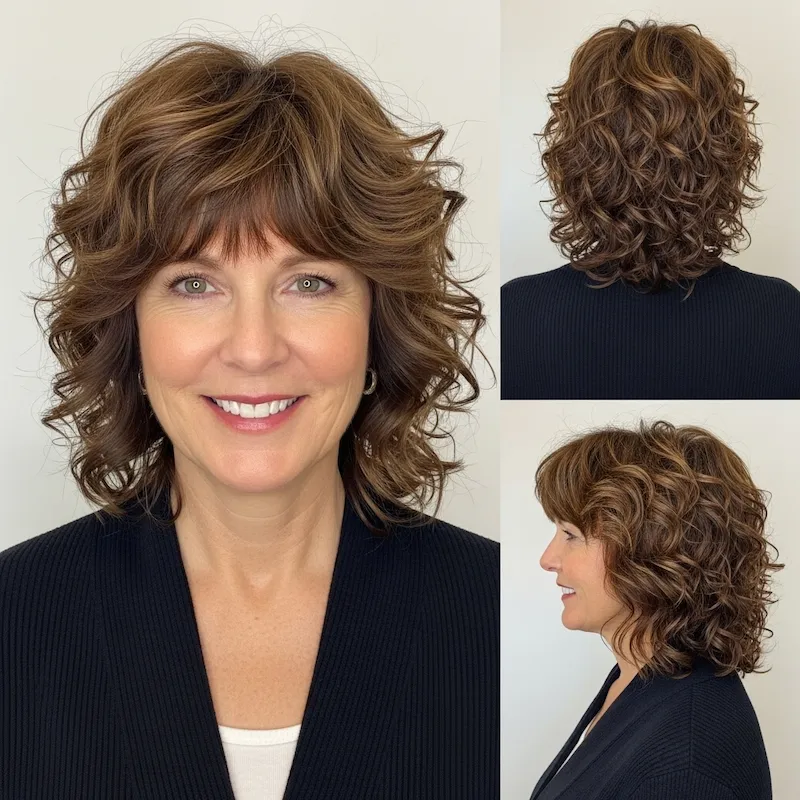 Curly Shag with Fringe