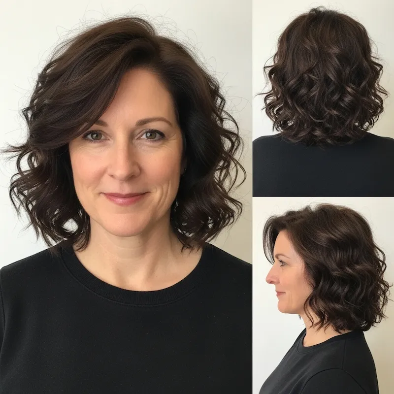 Layered Brown Curls
