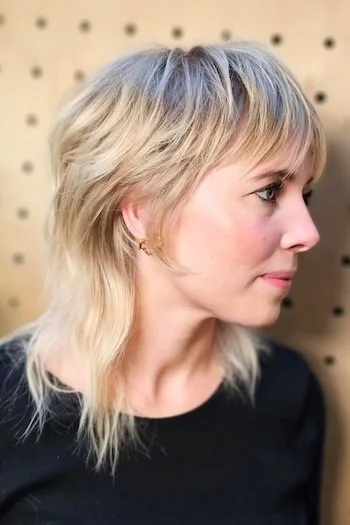 Blonde Wispy Wolf Cut with Feathered Ends