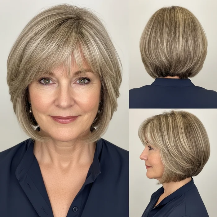 Bob Haircut With Bangs And Layers