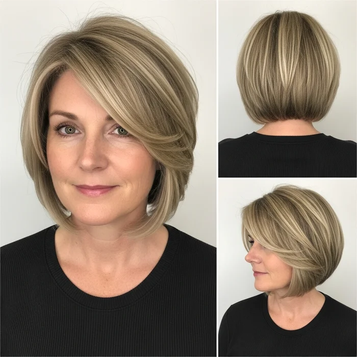 Bob With Balayage Highlights