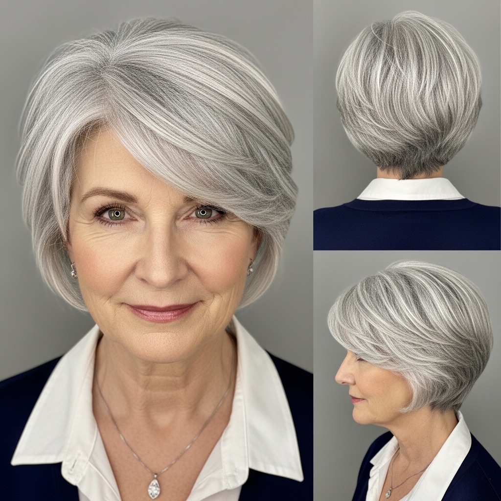 Brushed Forward Silver Pixie