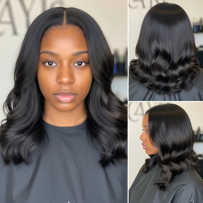 Chocolate Wavy Lob Hairstyles