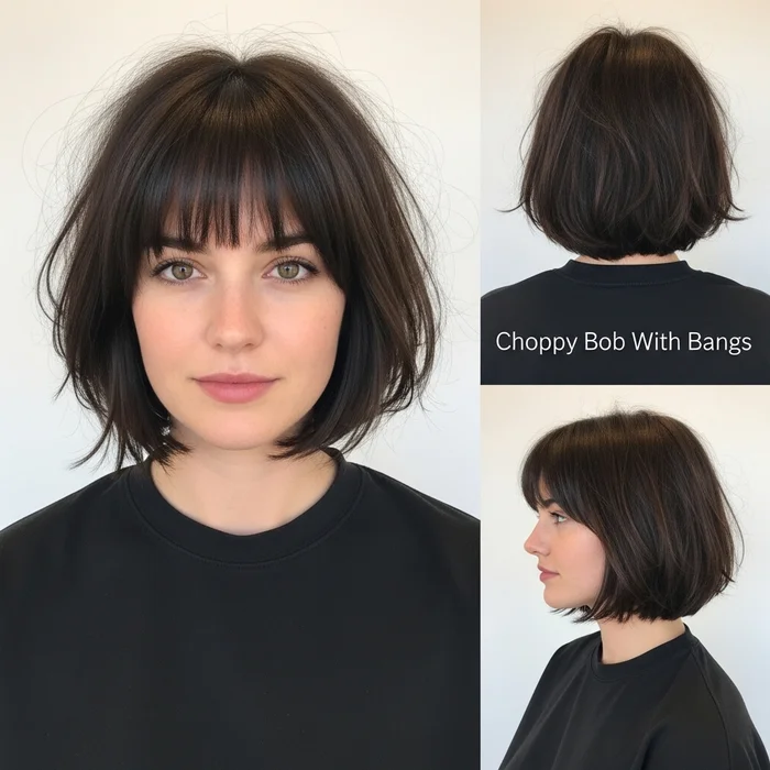 Choppy Bob With Bangs