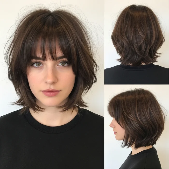 Choppy Bob With Fringe