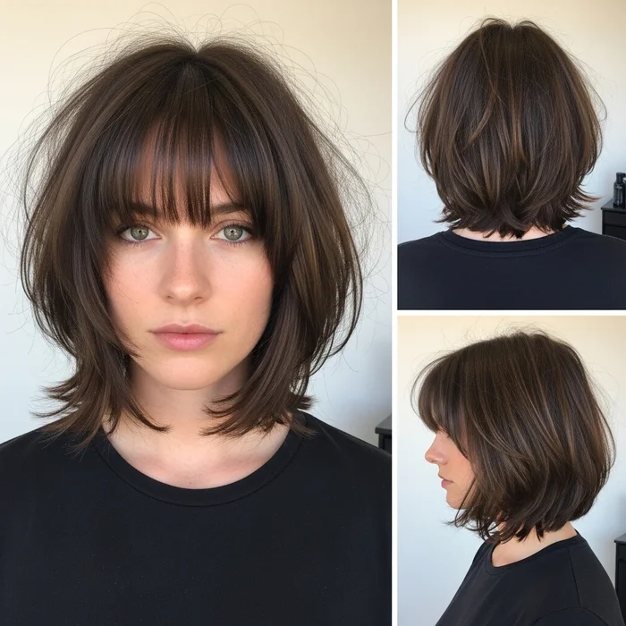 Choppy Bob With Layered Bangs