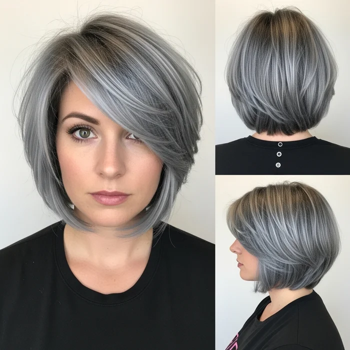 Choppy Frosted Feathered Bob