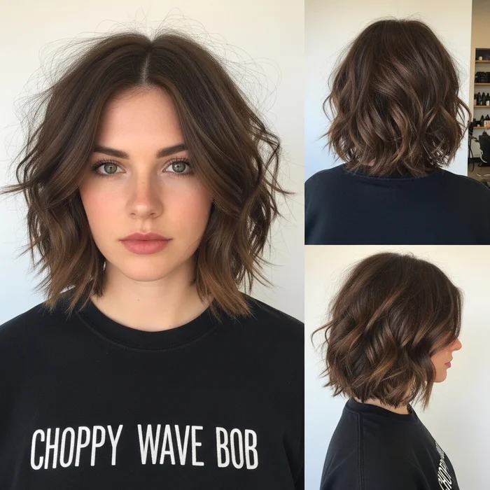 Choppy Wavy Bob Hairstyle