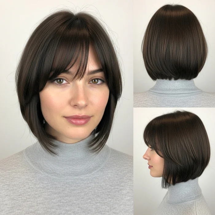 Classic Bob With Wispy Bangs