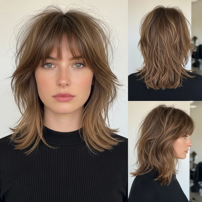 Collarbone-Length Textured Shag