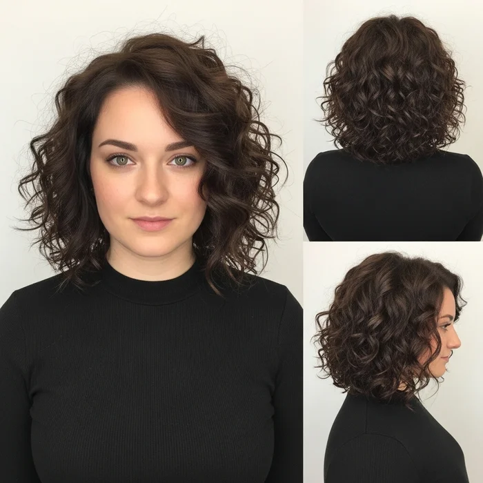 Curly Long Bob