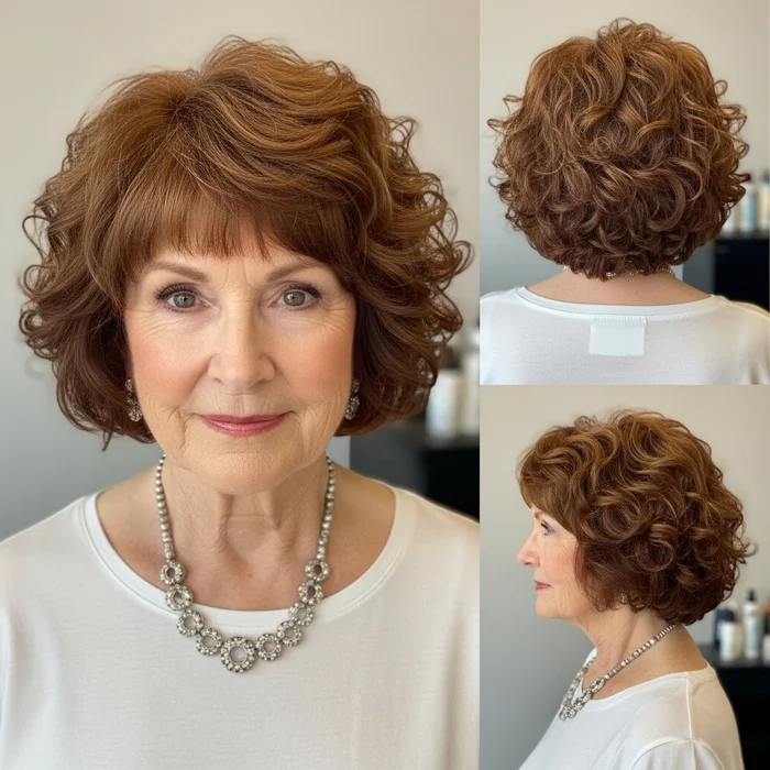 Curly Rounded Bob