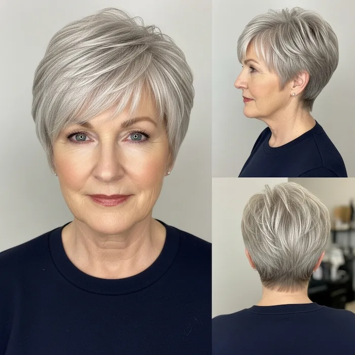 Edgy Pixie Haircuts for Women Over 70