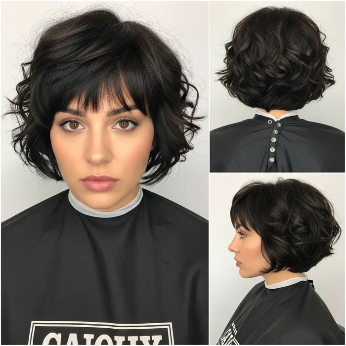 Extra-Short Curled Bob