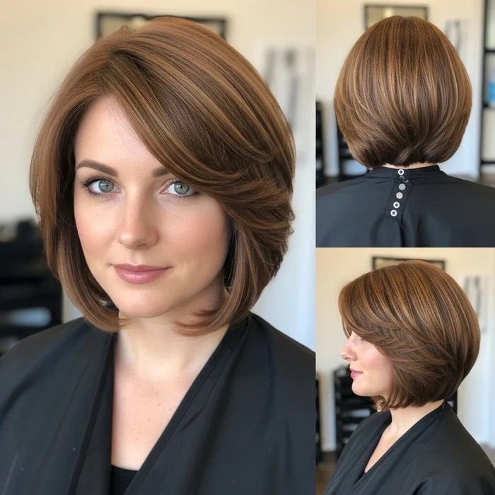 Feathered Bob with Piecey Layers