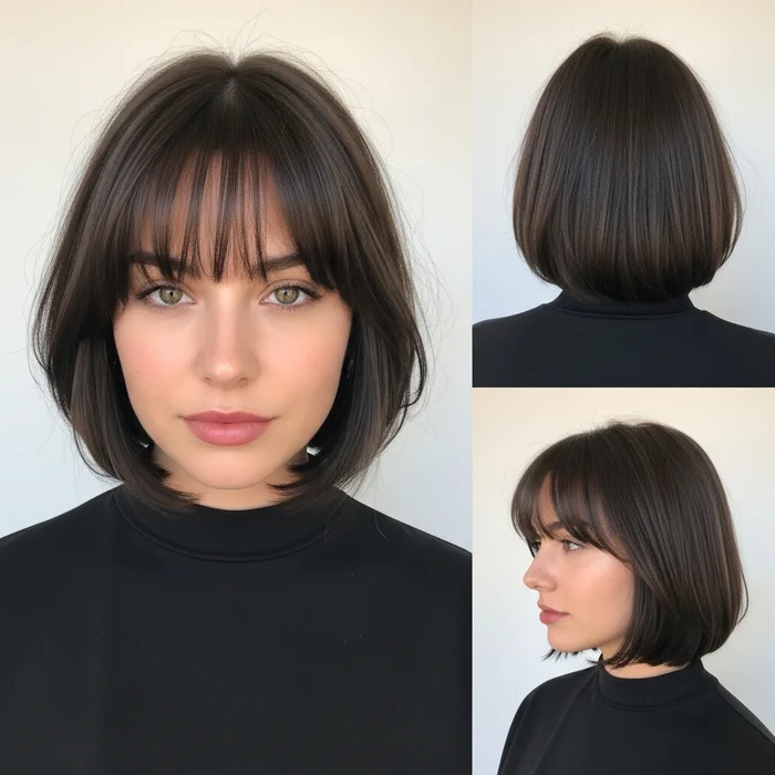 Jaw-Length Bob with Bangs