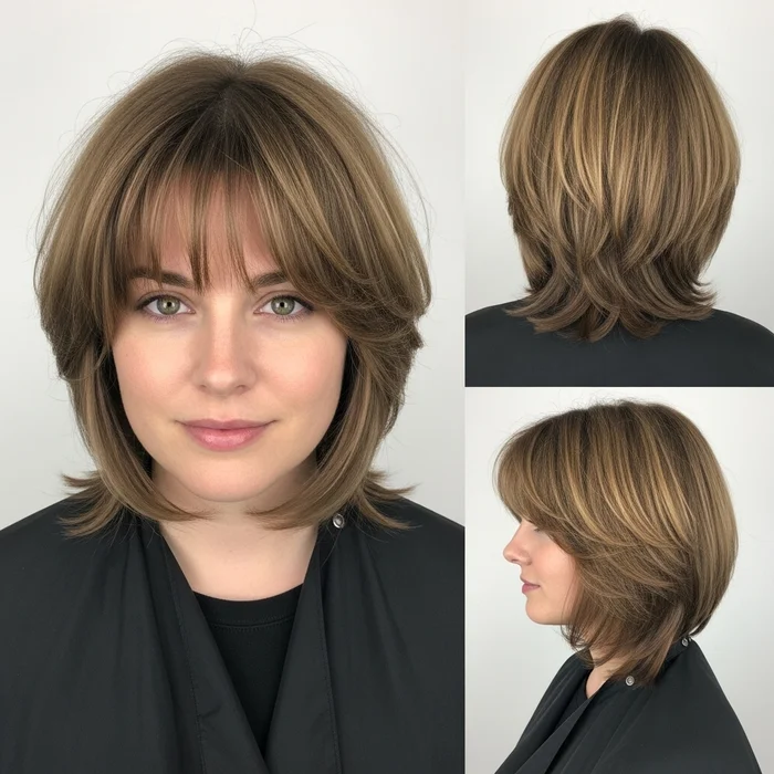 Layered Bob with Feathered Bangs