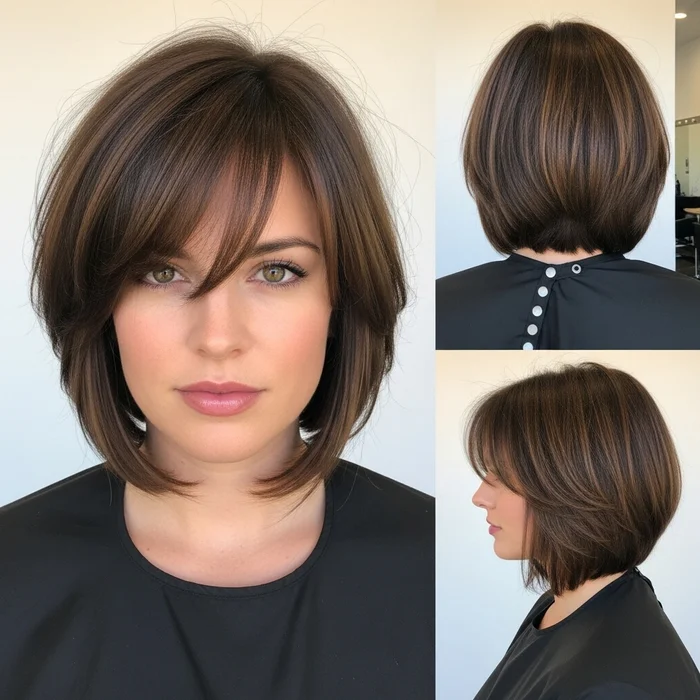 Layered Bob with Side Bangs