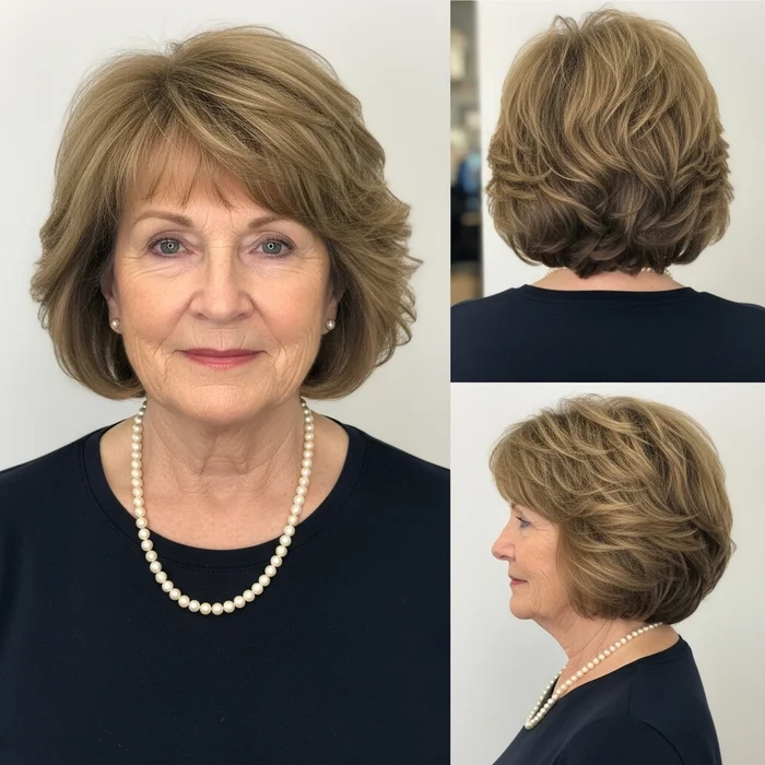 Layered Curly Bob