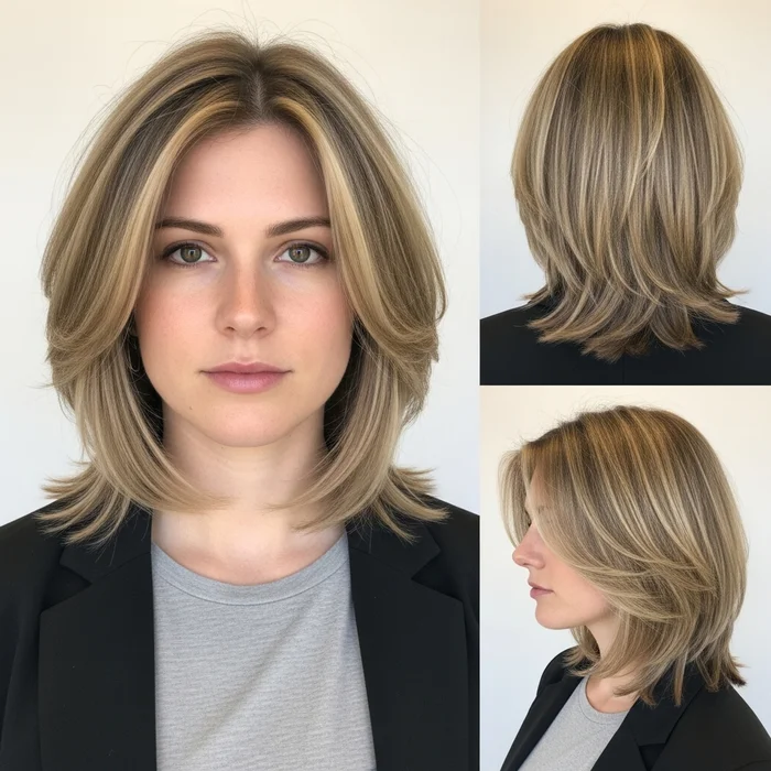 Layered Highlighted Bob