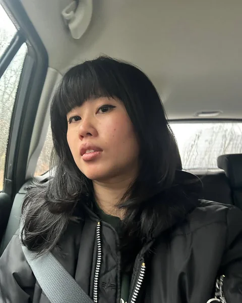 Layered Shag with Blunt Bangs