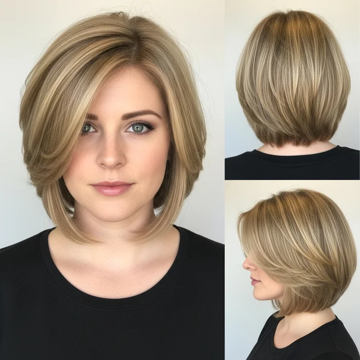 Layered Side-Swept Bob