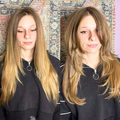 Layered Wolf Cut Transformation for Long Hair