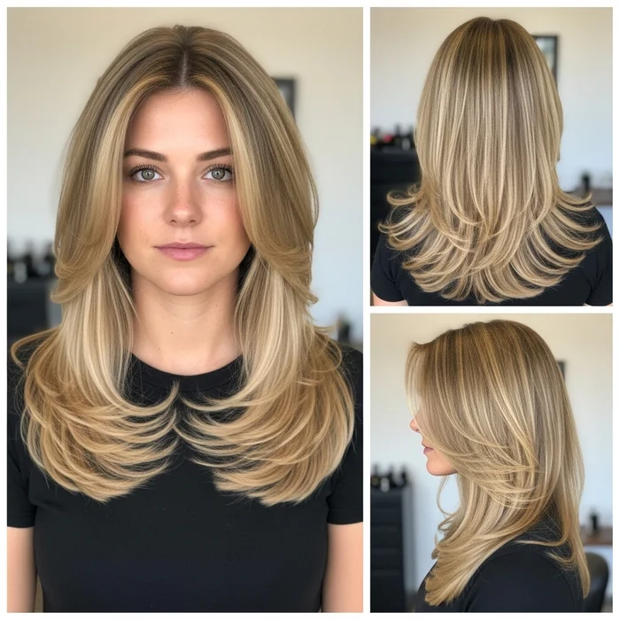 Light Honey Blonde Layers