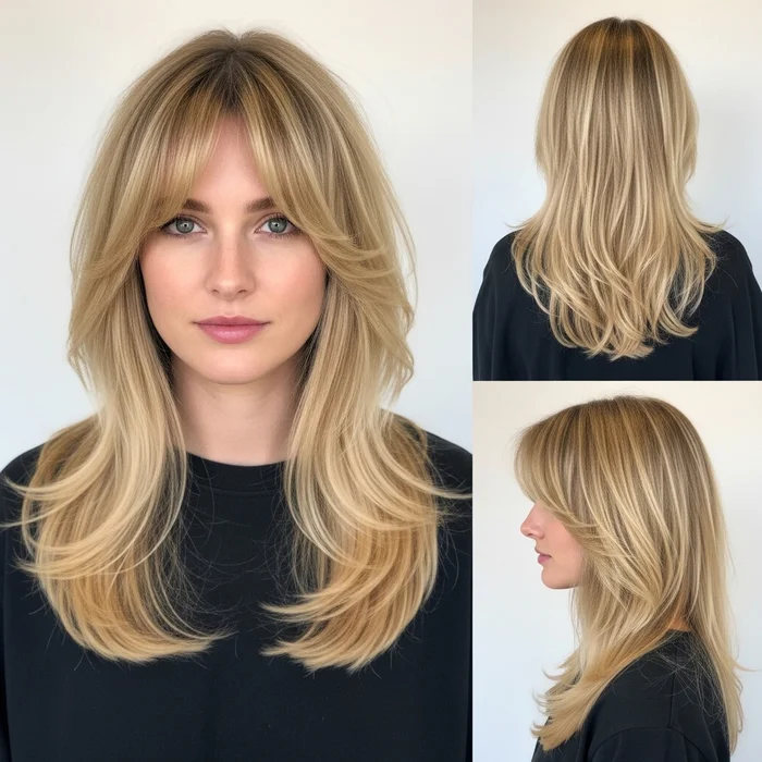 Long Blonde Hairstyles With Bangs