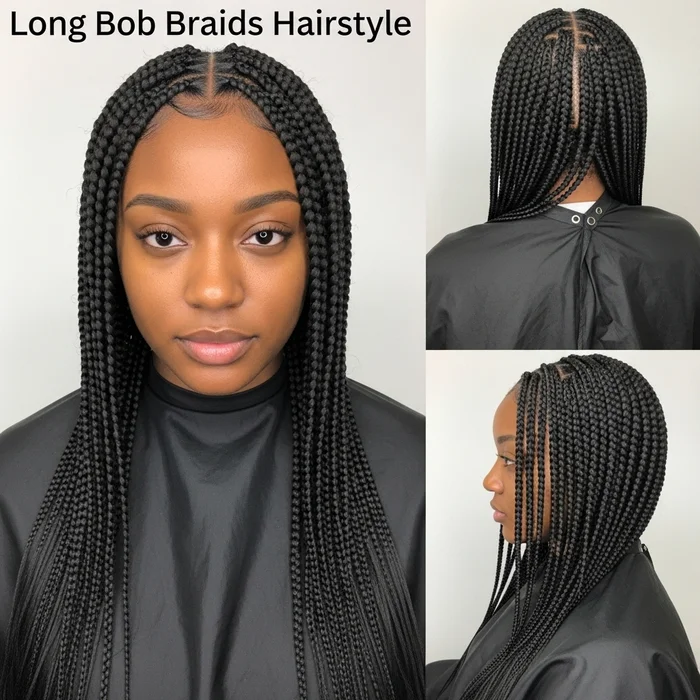 Long Bob Braids Hairstyle