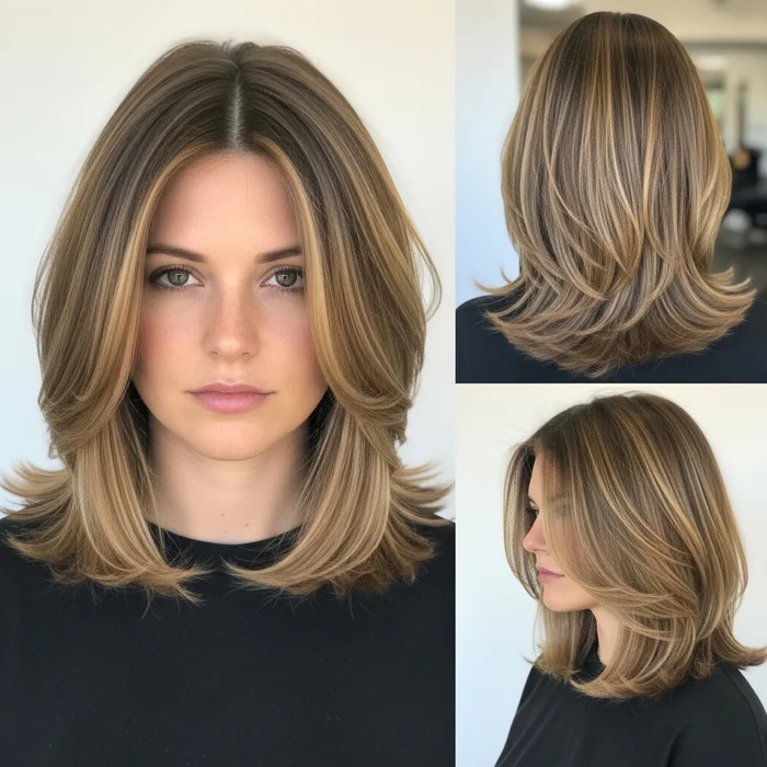 Long Bob with Highlights and subtle Layers