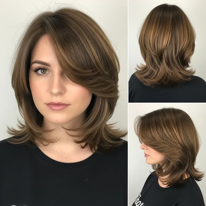 Long Feathered Bob with Face-Framing Layers