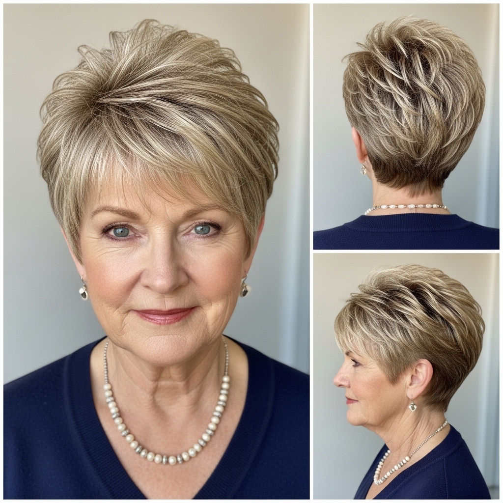 Long Spiky Textured Pixie With Bangs