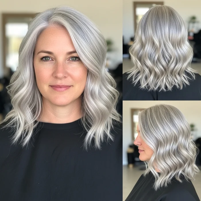 Loose Wavy Silver Lob
