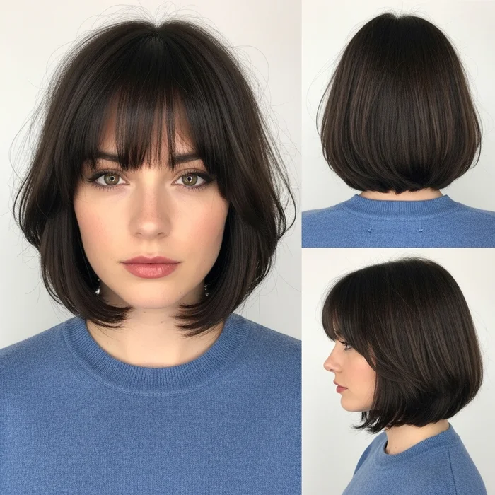 Medium Bob hair styles With Fringe